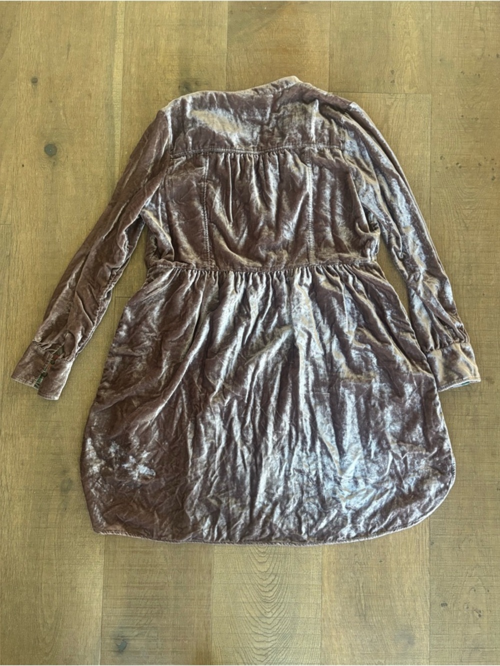 holding horses anthropologie velvet shirtdress mini dress - Picture 3 of 5